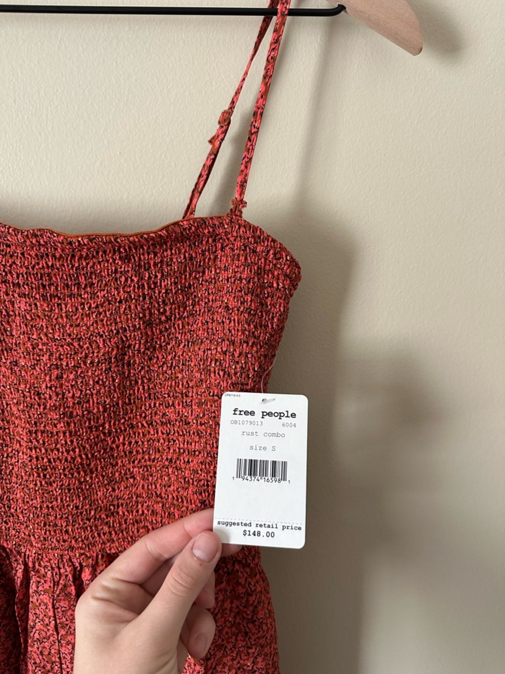 NWT Free People Little of Your Love Jumpsuit Floral Red Combo - Picture 5 of 11
